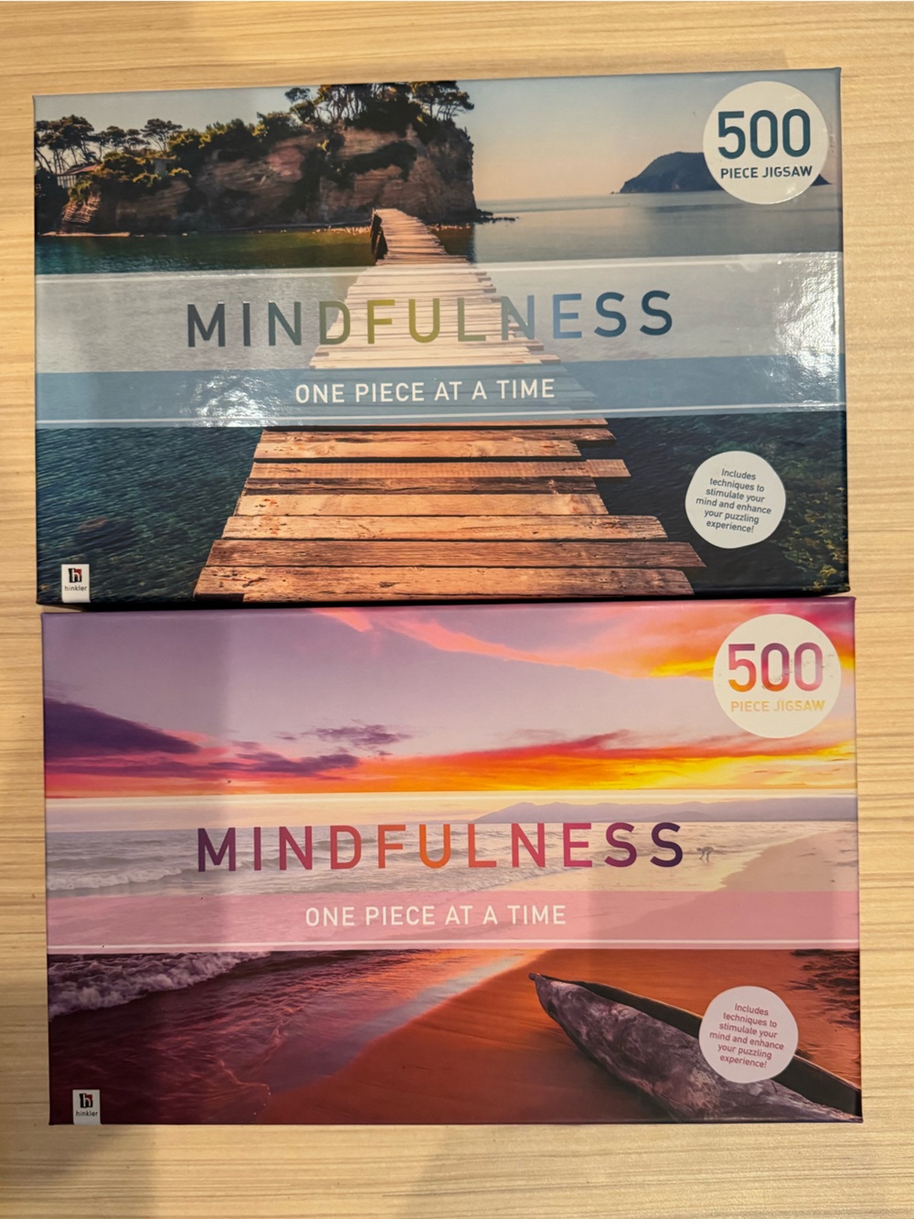 Set of 2 Beautiful and Relaxing Mindfulness 500 Piece Puzzles